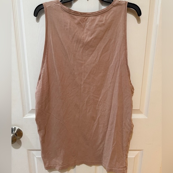 Pull&Bear Pink Sleeveless Muscle Tee Relaxed Fit - Picture 4 of 5